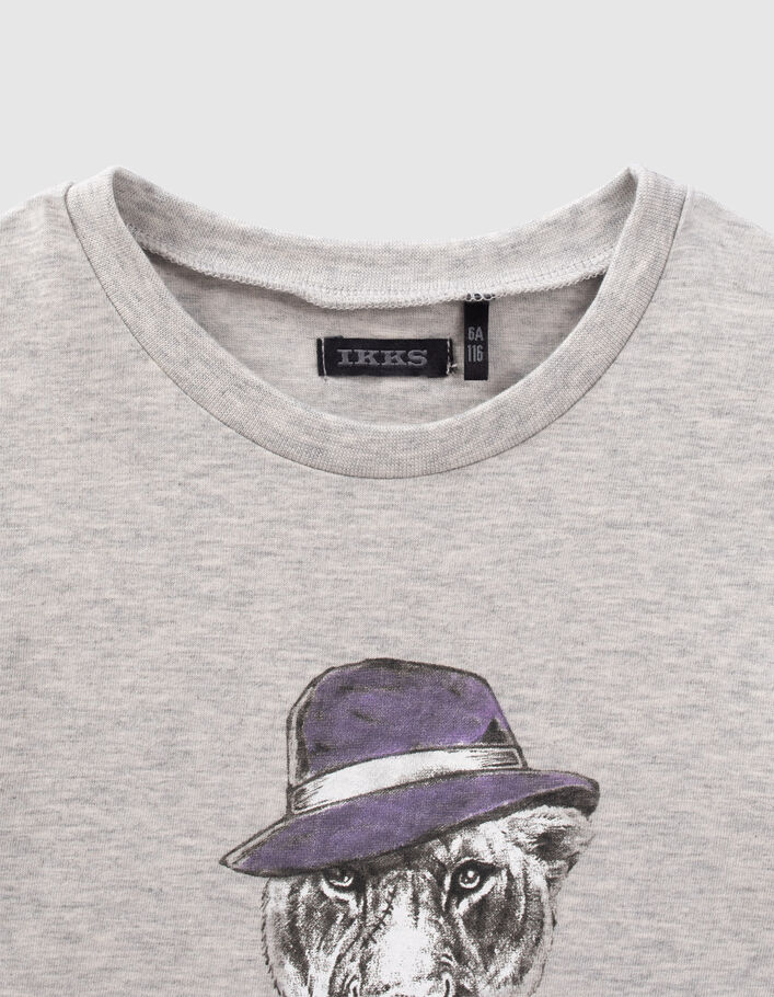 Camiseta gris pantera gánster niño-3
