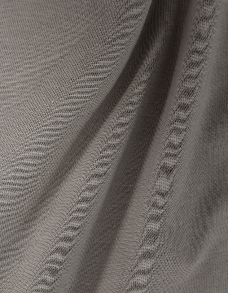 Khaki Jungen-T-Shirt, aufgesetzte Tasche, Stickerei-10