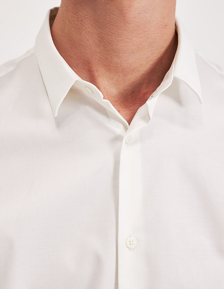 Weißes SLIM-Herrenhemd mit STAIN-PROOF-Finish-3