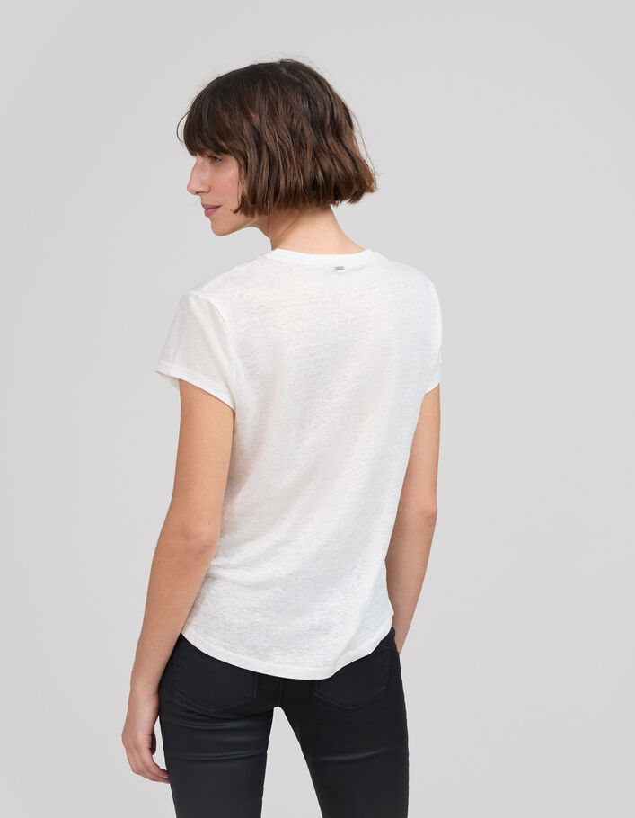 Camiseta lino blanca - IKKS