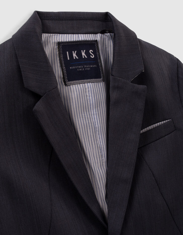 Boys' navy semi-plain suit jacket-2