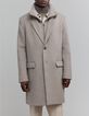 Men's grey wool coat with removable facings-1