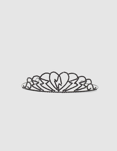 Diadema metal blanco strass rayos y corazones niña - IKKS