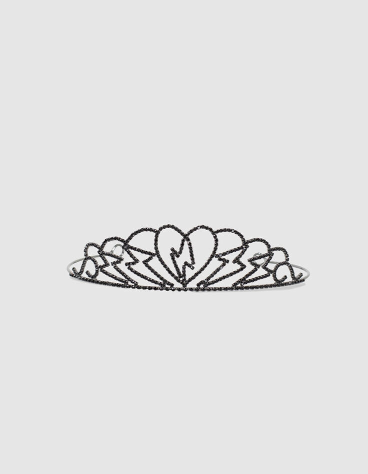 Diadema metal blanco strass rayos y corazones niña-1 Diadema metal blanco strass rayos y corazones niña-1