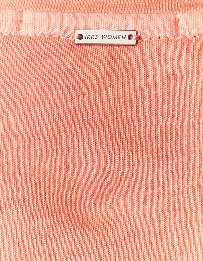 Tee-shirt en coton bio tie & dye pêche visuel noir femme-4