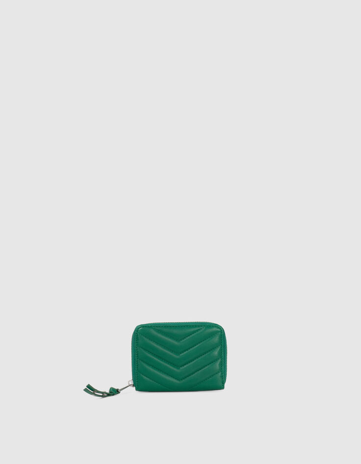 Cartera 1440 mini Compagnon cuero verde mujer-1
