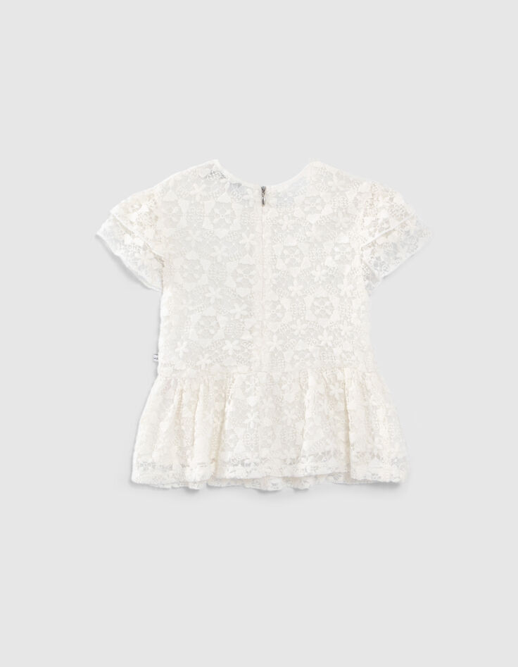 Gebroken witte blouse kant geborduurd meisjes-3