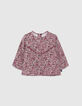 Baby girls’ ecru Ecovero® blouse with star print-1
