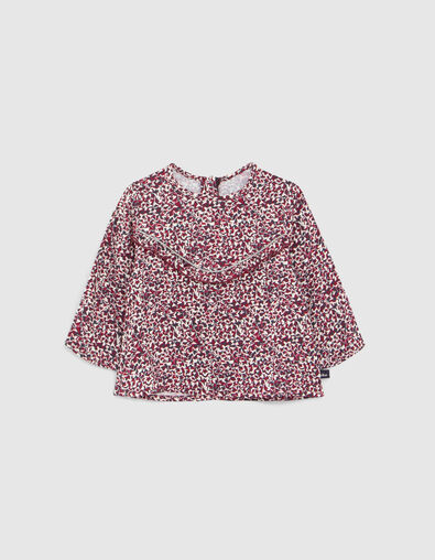 Baby girls’ ecru Ecovero® blouse with star print - IKKS