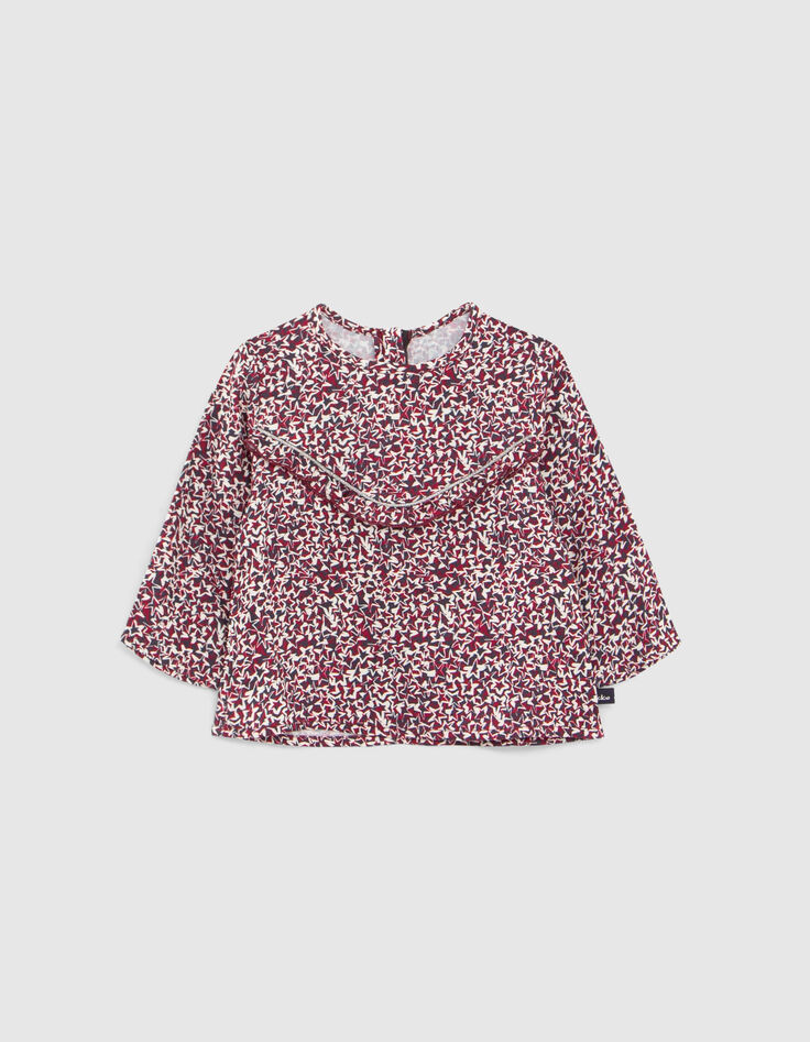 Baby girls’ ecru Ecovero® blouse with star print-1