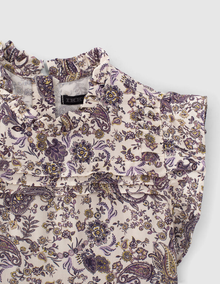Girls&rsquo; ecru paisley print Ecovero&reg; blouse-2