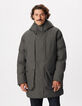 Doudoune longue grise &agrave; capuche WATERPROOF Homme-2