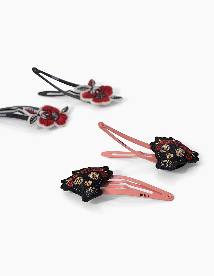 Girls' black hair clips-2
