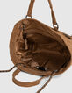 Sac cabas LE 1440 MEDIUM SABLE en cuir de chèvre velours femme-4