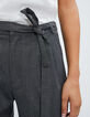 I.Code grey Prince-of-Wales check paperbag trousers-3