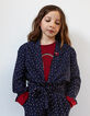 Veste de costume fluide navy imprimé éclairs fille-1