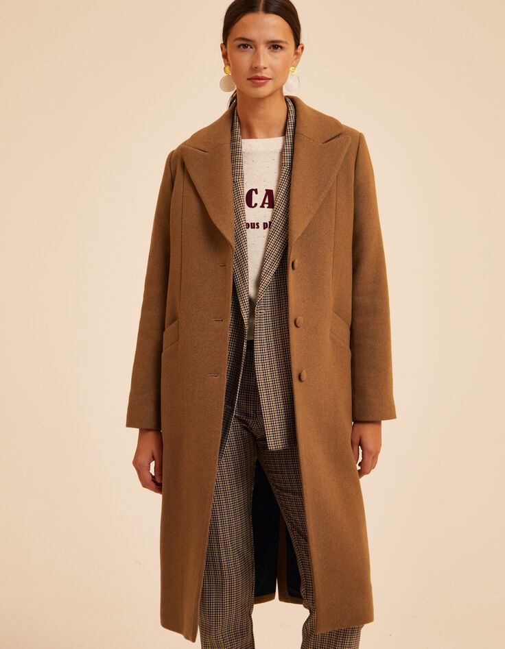 Manteau long camel I.Code-1