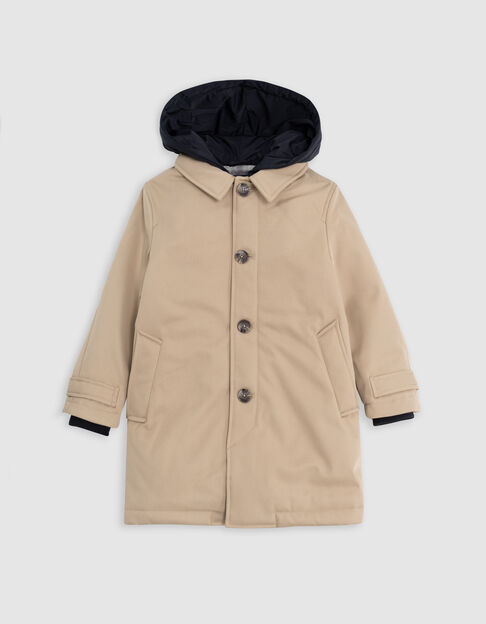 Trench beige avec parementure capuche garçon - IKKS