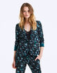 Americana de crepé estampado jungle mujer-2