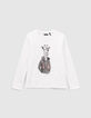 Camiseta blanco roto jirafa bailarinas ni&ntilde;a-2