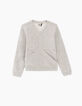 Middengrijs vest Essentiel bio-sweatstof meisjes-1