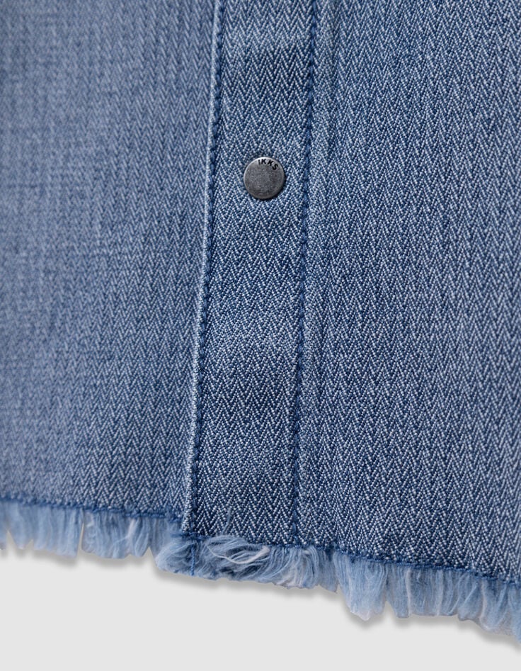 Blaues Jeanshemd mit Fransenrand f&uuml;r die Jungen-7