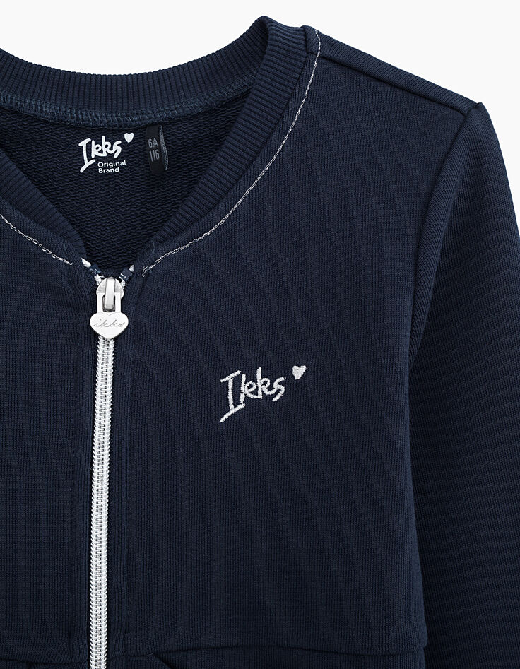 Zipperjacke Essentiel in Navy aus Bio-Baumwolle-5