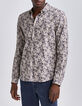 Stahlblaues SLIM-Herrenhemd mit Liberty&reg;-Rosenprint-1