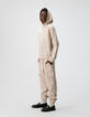 Boys’ beige sweatshirt with embossed slogan on back-4