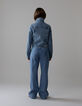 Veste en jean bleu cropped fille-2