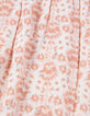 Girls’ ecru blouse, flowery print with silver threads-6