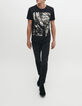 Tee-shirt noir &agrave; visuel tattoos rock Homme-6