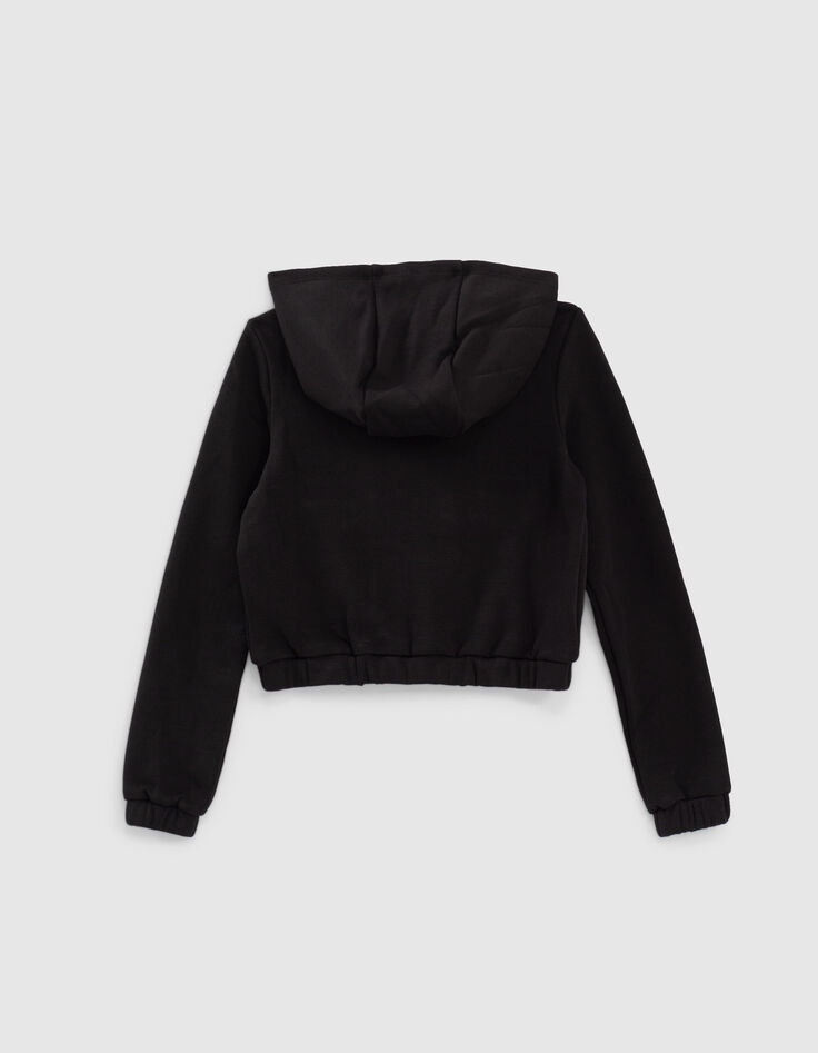 C&aacute;rdigan negro maxi bolsillos delante ni&ntilde;a-4