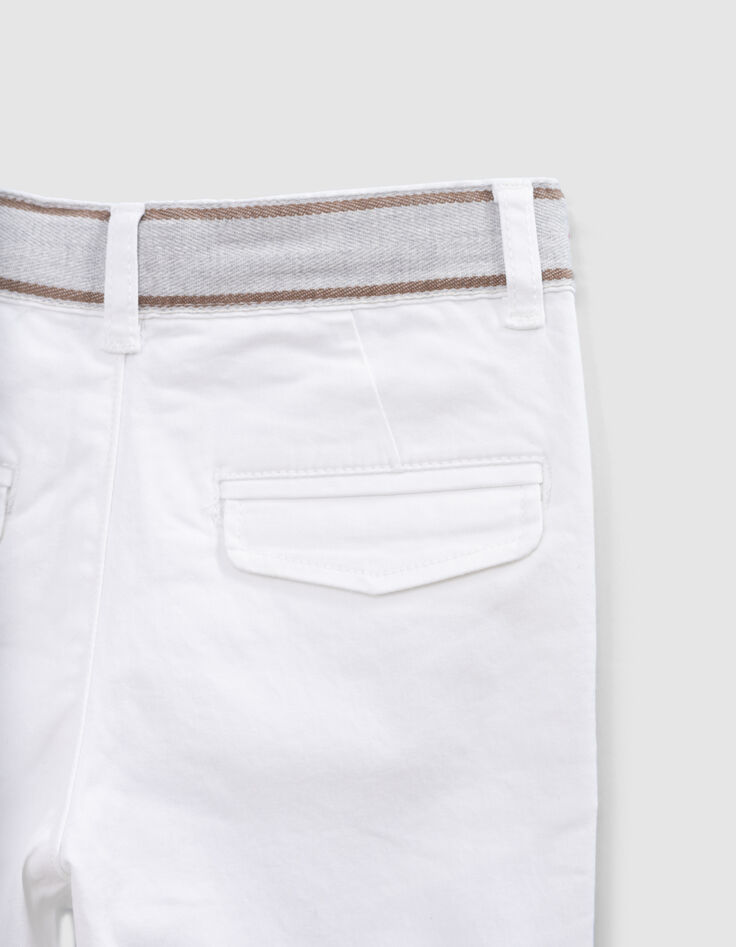 Bermudas blancas cinturón contraste niño-5