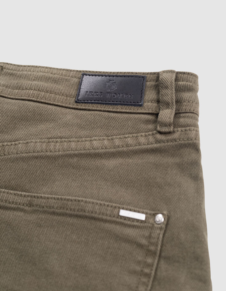 Women's khaki army slouchy jeans-5