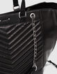Bolso tote 1440 cuero negro grande para Mujer-3