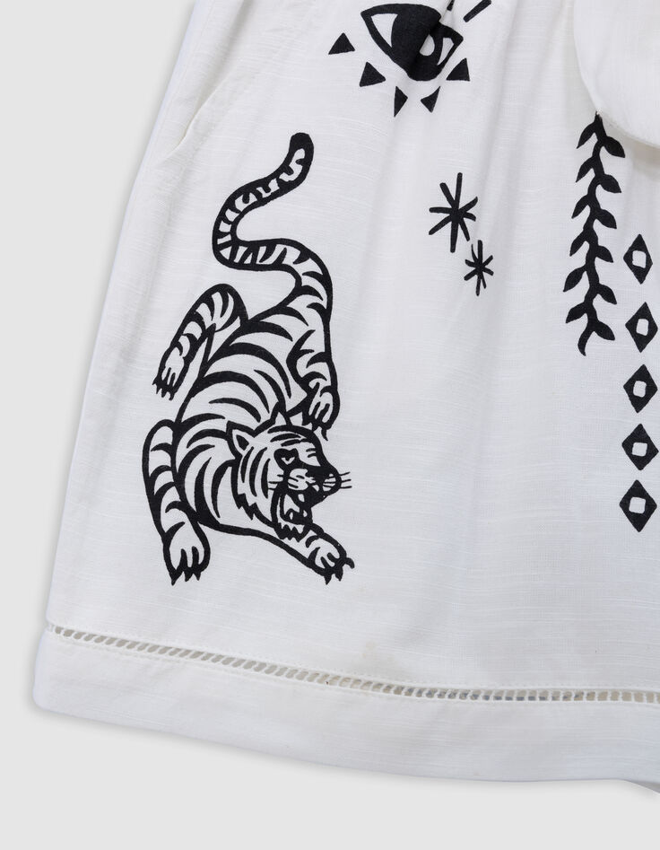 Short blanc imprimé maxi motifs fille-7