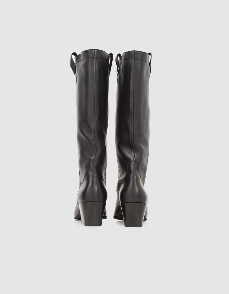 Zwarte laarzen cowboystijl Dames-7