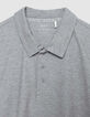 Graues kurz&auml;rmeliges Poloshirt DRY FAST Herren-5
