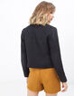 Veste noire en lin esprit motard I.Code-3