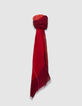 Fular rojo cuadros mujer-1