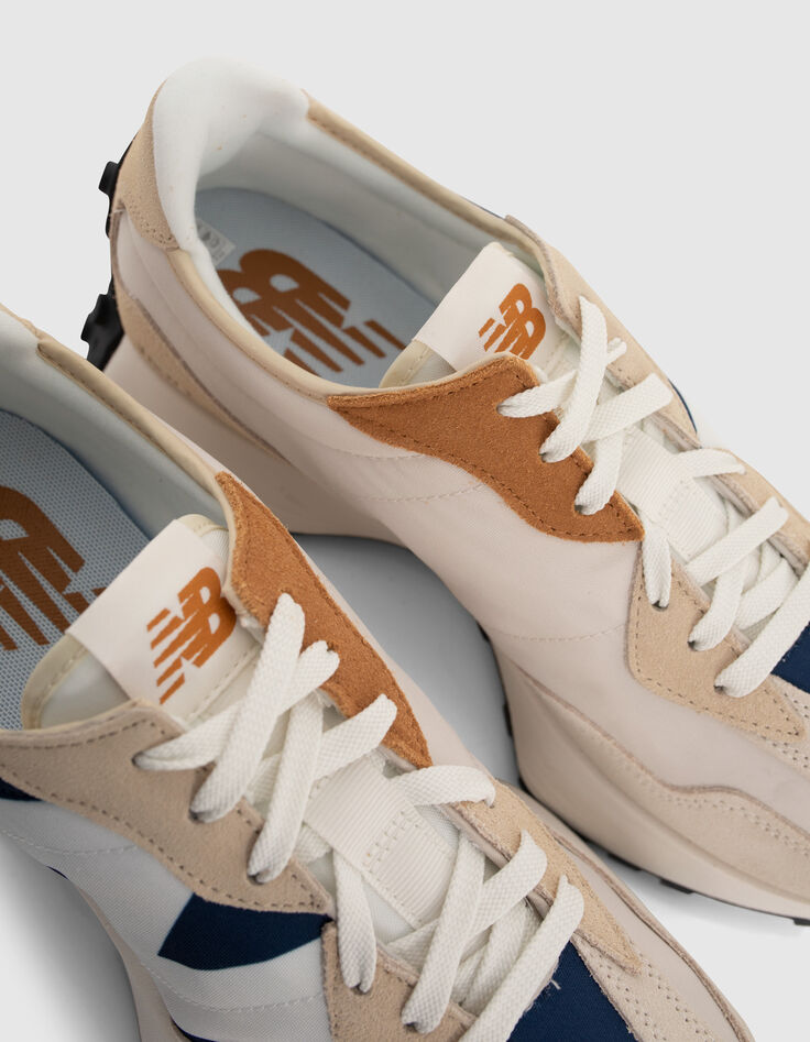 Baskets beiges et marine New Balance 327 Homme-7