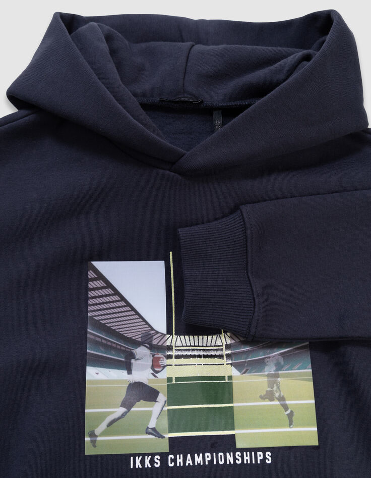 Boys’ navy hoodie with lenticular image-2 Boys’ navy hoodie with lenticular image-2