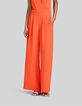 Women’s orange backless jumpsuit-5