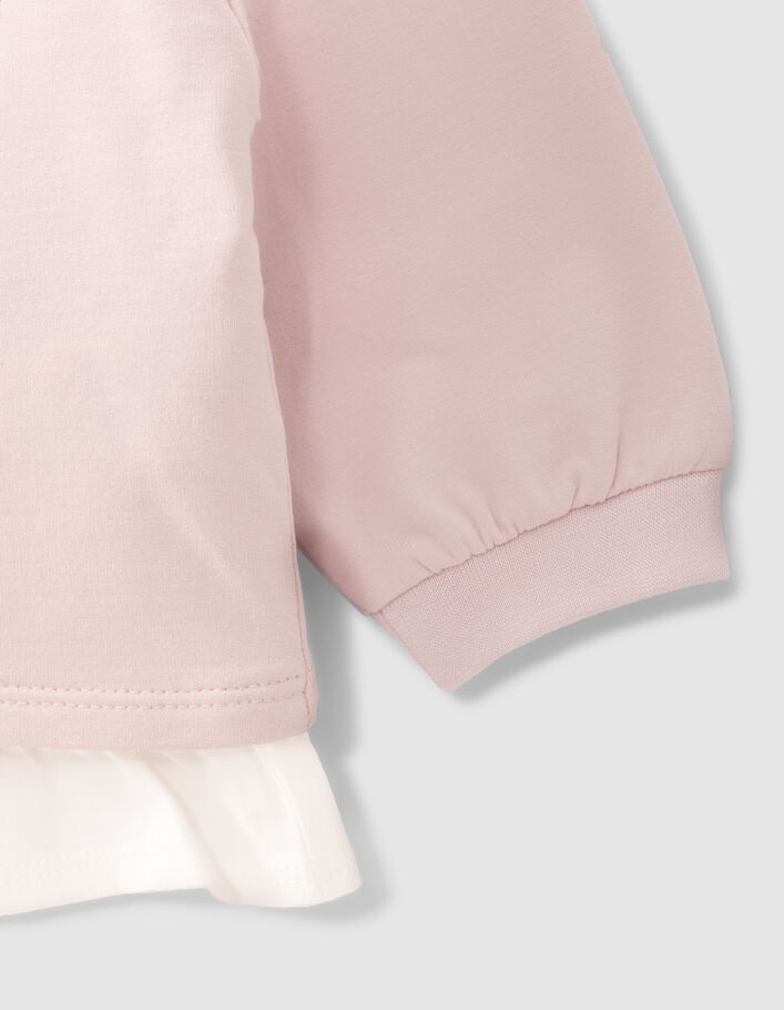 2-in-1 lichtroze sweater met T-shirt babymeisjes - IKKS