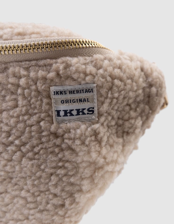 Beige heuptasje sherpa ruiten meisjes-4 Beige heuptasje sherpa ruiten meisjes-4
