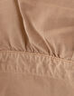 Women’s camel denim dress, pretty braid, side press studs-8