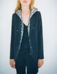 Schwarzer Damenblazer mit Metallic-Futter-5