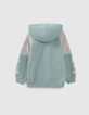 Boys’ green cardigan with reflective details-3
