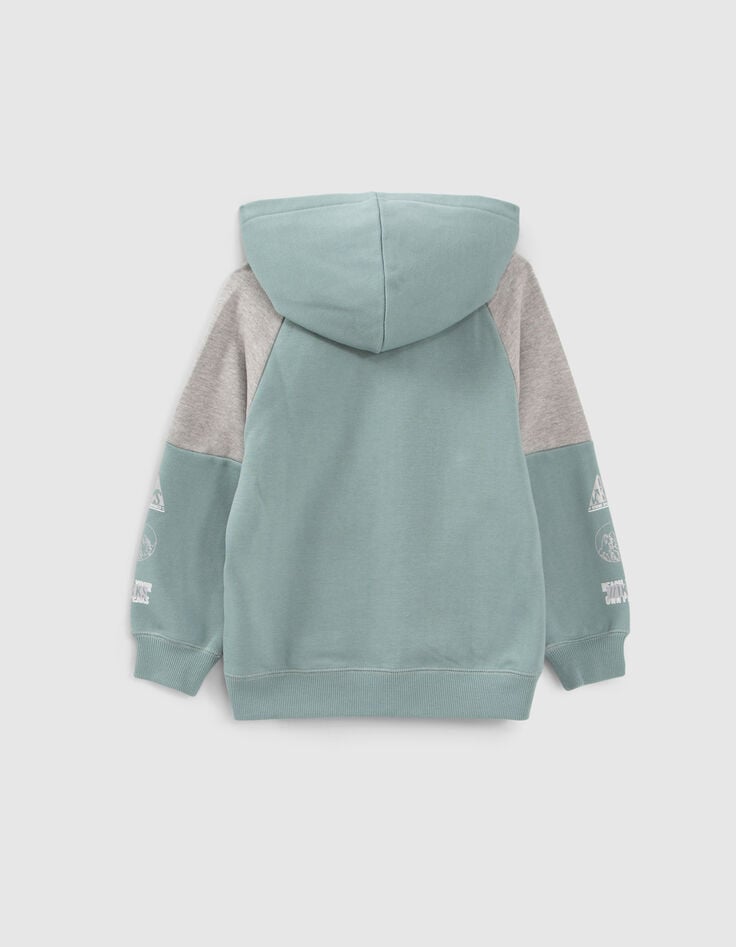 Boys’ green cardigan with reflective details-3
